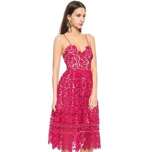 Self Portrait Azaelea Dress Fuchsia Pink wedding guest dress